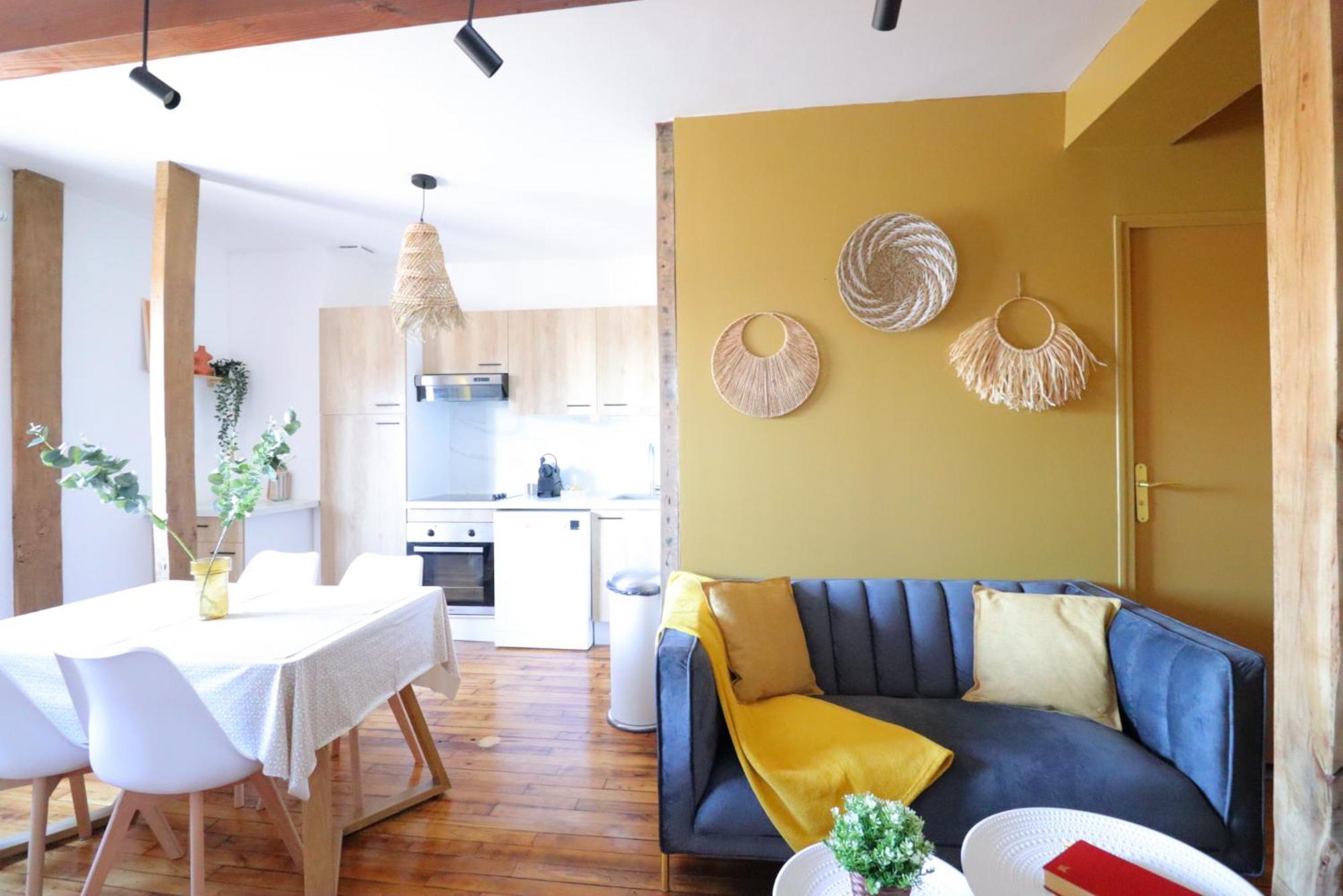 Le Boho - Charmant T3 Avec Climatisation Et Fibre Bergerac Quarto foto