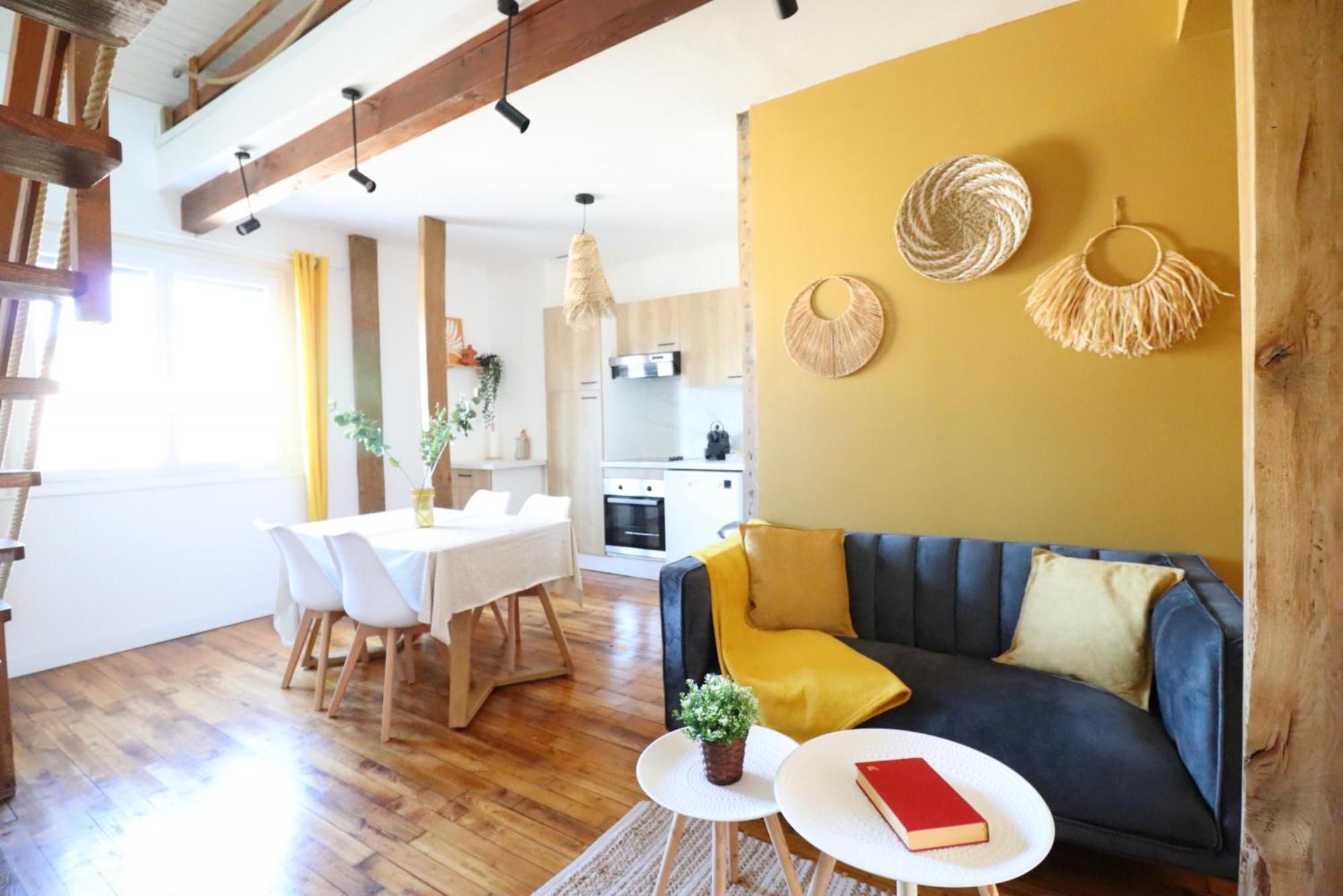 Le Boho - Charmant T3 Avec Climatisation Et Fibre Bergerac Quarto foto